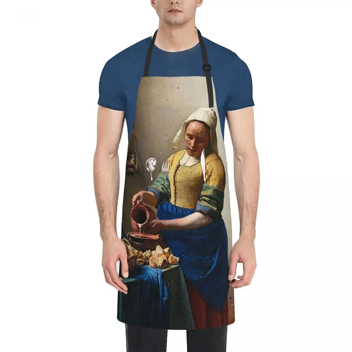 

The Milkmaid, Johannes Vermeer Apron All For Kitchen And Home Customizable Woman professional kitchen for kitchen useful Apron