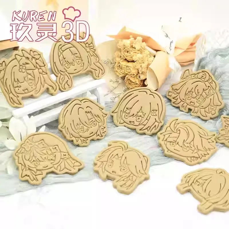 Honkai:Star Rail Aventurine Cake Tool Animal Cookie Cutter Christmas Cutters Biscuit Stamp Fondant Mould Baking Sugarcraft Molds