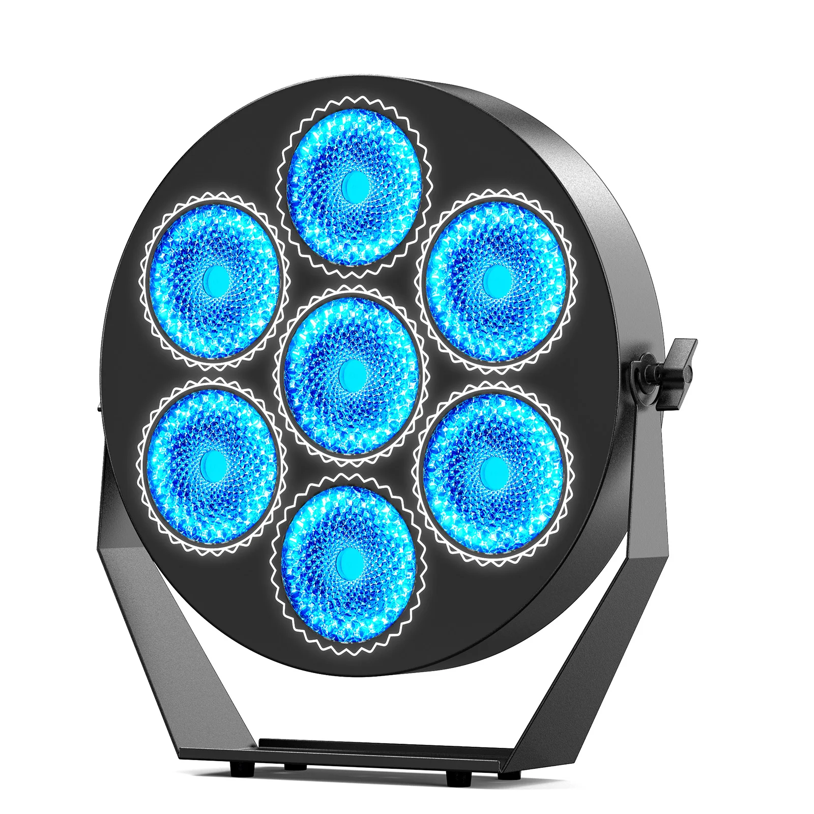U'King 7x50W Luce da palcoscenico dorata RGB LED Luce retrò DMX512 Effetto stroboscopico Luce vintage lineare per DJ Disco Party Show Par Light