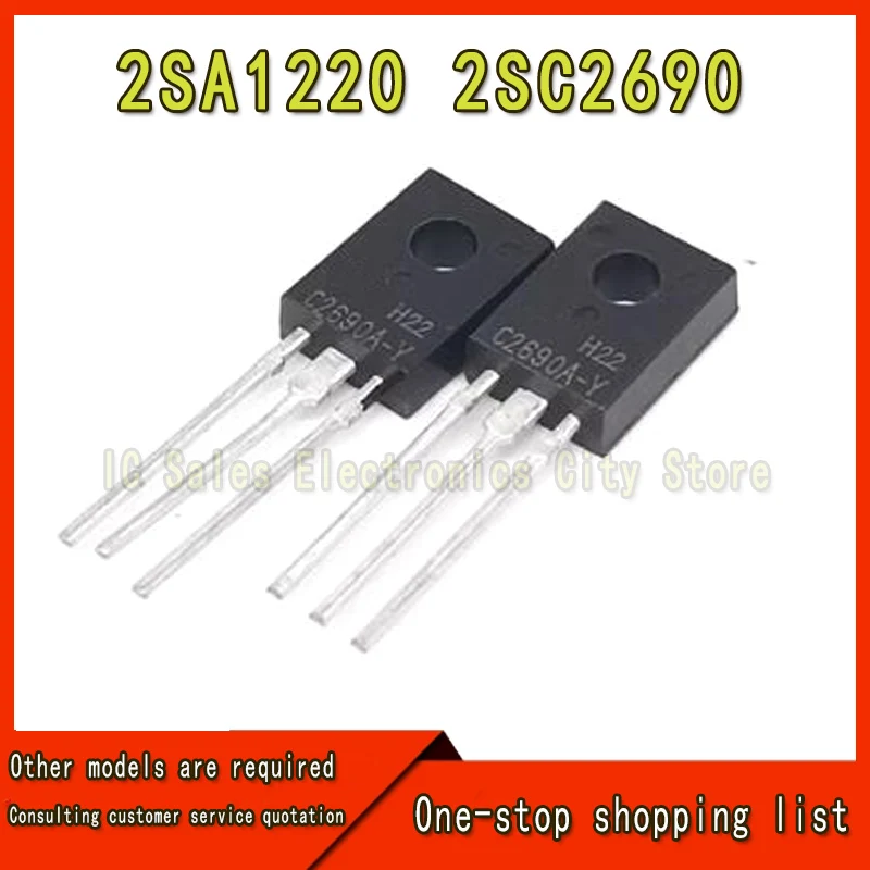 10 Stks/partij A1220 C2690 2SA1220 2SC2690 5Pcs A1220 + 5Pcs C2690 TO126 Ic Beste Kwaliteit