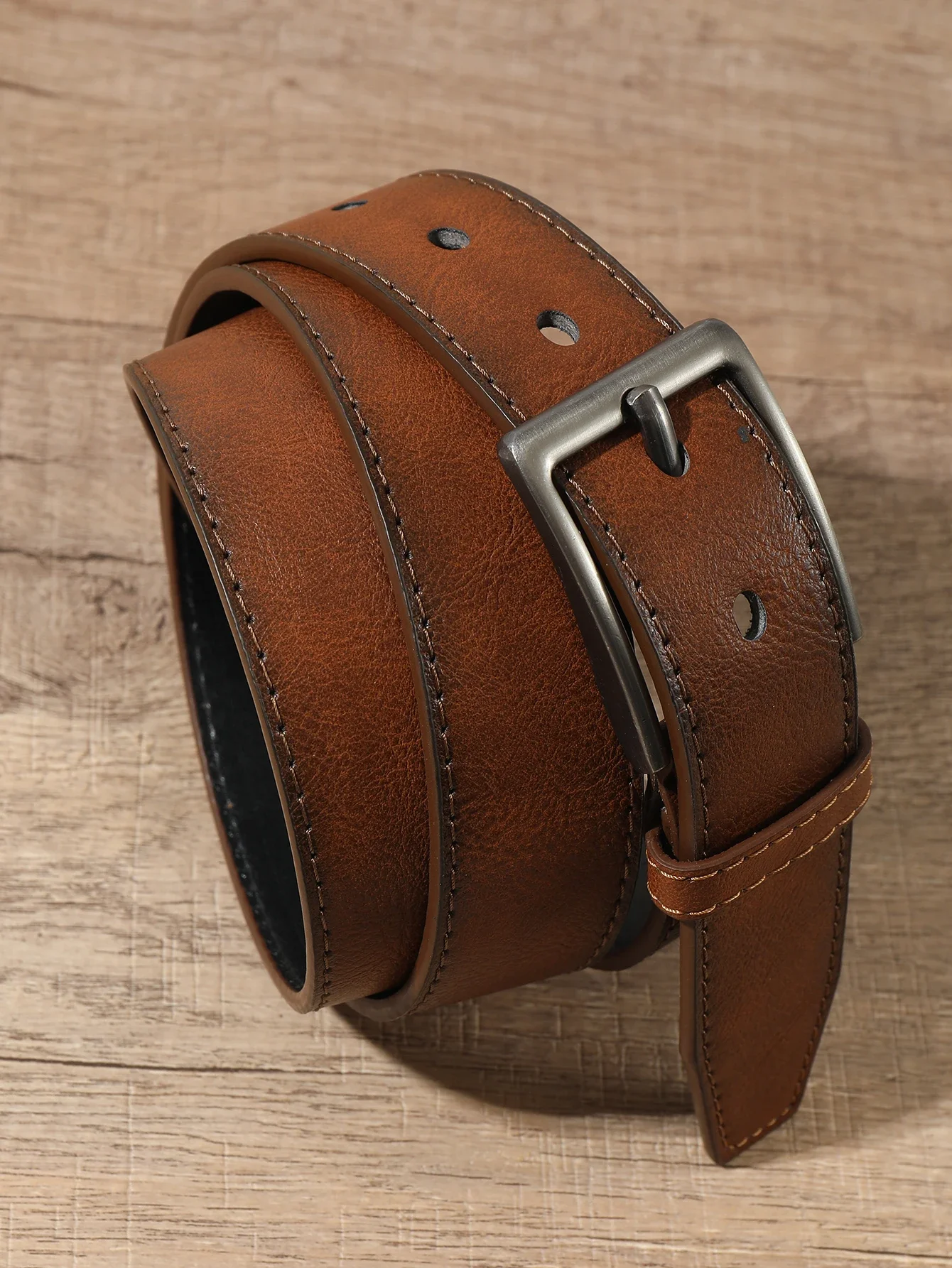 

Fashion Vintage Pu Leather Belt Male Famous Brand Luxury Designer Retro Cowboy Brown Jeans Trouser Waist Belts For Man