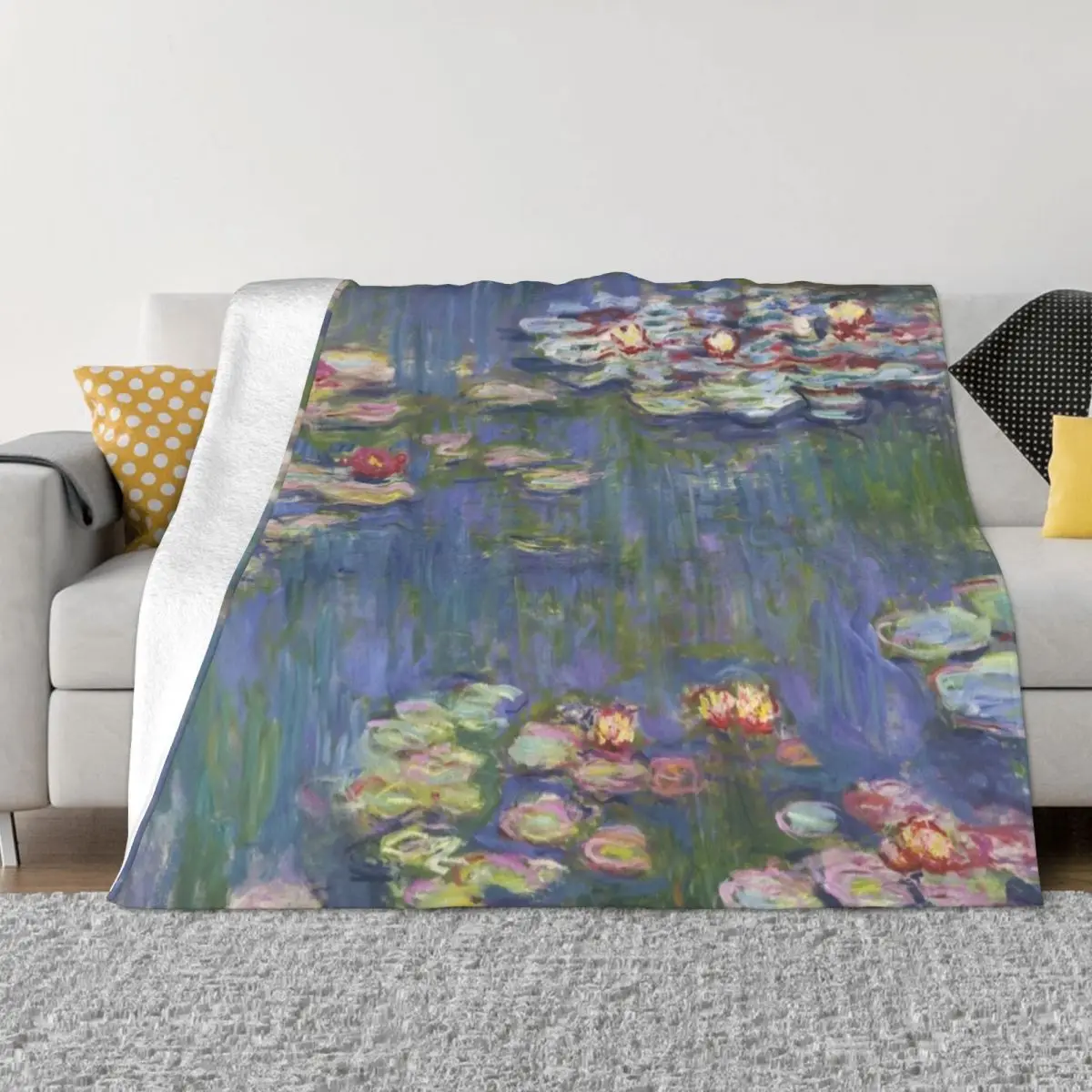 Claude Monet - Water Lilies (1916) Throw Blanket halloween blanket Soft Big Blanket