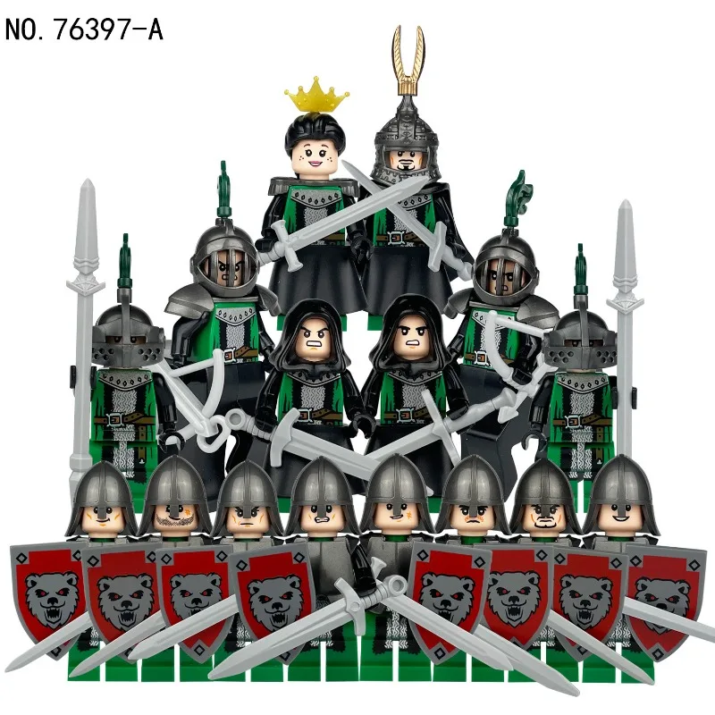 Vier ridderpop Romeinse eeuw grensoverschrijdende groothandel 76394 Xiangjiang kleine deeltjes geassembleerde bouwstenen speelgoedwapens