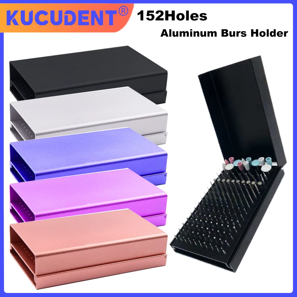 

152Holes Dental Bur Holder Autoclave Sterilizer Case Diamond Burs Drill Disinfection Block For High/Low Speed Dental Burs Drills