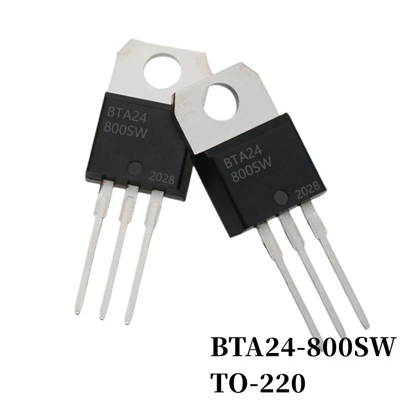 5~500Pcs BTA24-800B BTA24-800BW BTA24-800C BTA24-800CW BTA24-800SW BTA24-800TW Triac TO-220 24A/800V DIP Thyristor Large Chip