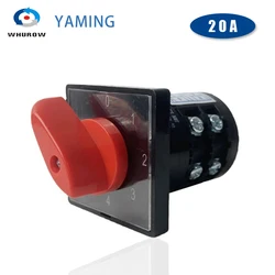 4 Position Rotary Cam Switch 20A 2 Poles Silver Contact Electric Motor Selector Control Manufacturing Factory HZ5B-20/2