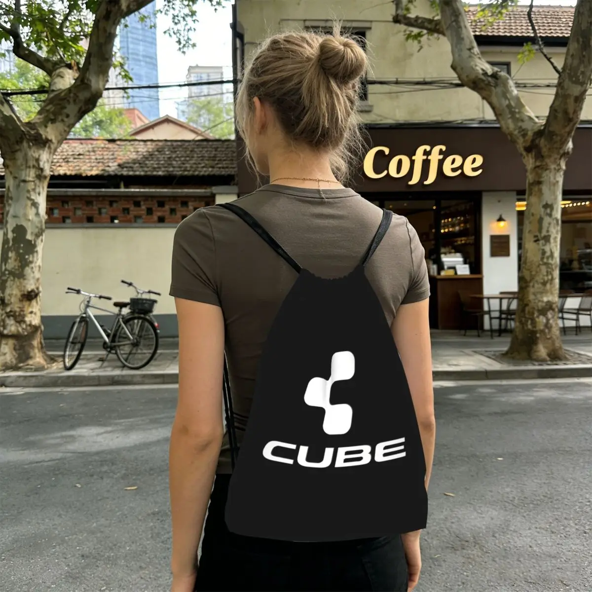 

Cube Cycling Mtb Mountain Bike Backpacks Casual Drawstring Bundle Pocket Sundries Bag Book Bags for Travel School