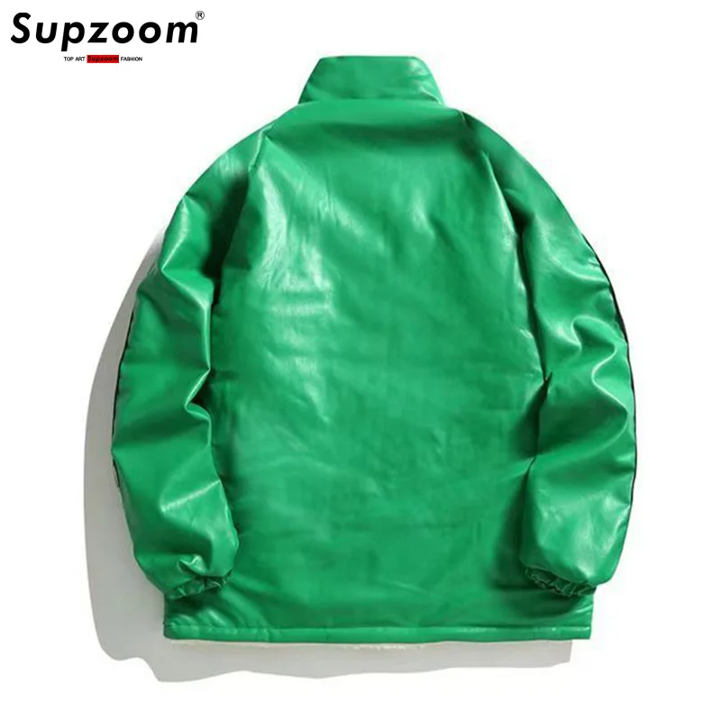Supzoom New Arrival Autumn And Winter Imitation Rabbit Hair Zipper Both Sides Embroidery Fashion Loose Casual Jackets Men Coats