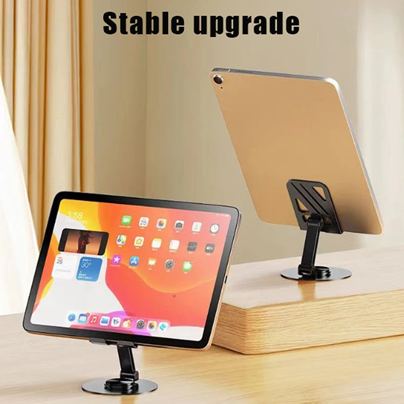Metal 360 Rotate Mobile Phone Holder Adjustable Flexible Folding Mobile Phone Stand Mount Desktop Tablet Stand