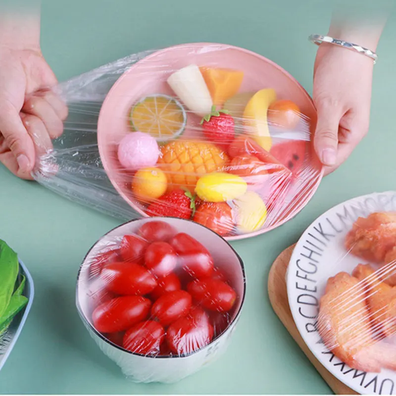 

Disposable Cling Film Transparent Thickening Restaurant Household Vegetable Meat Elastic Force Food Seal Fresh Preservation Bag