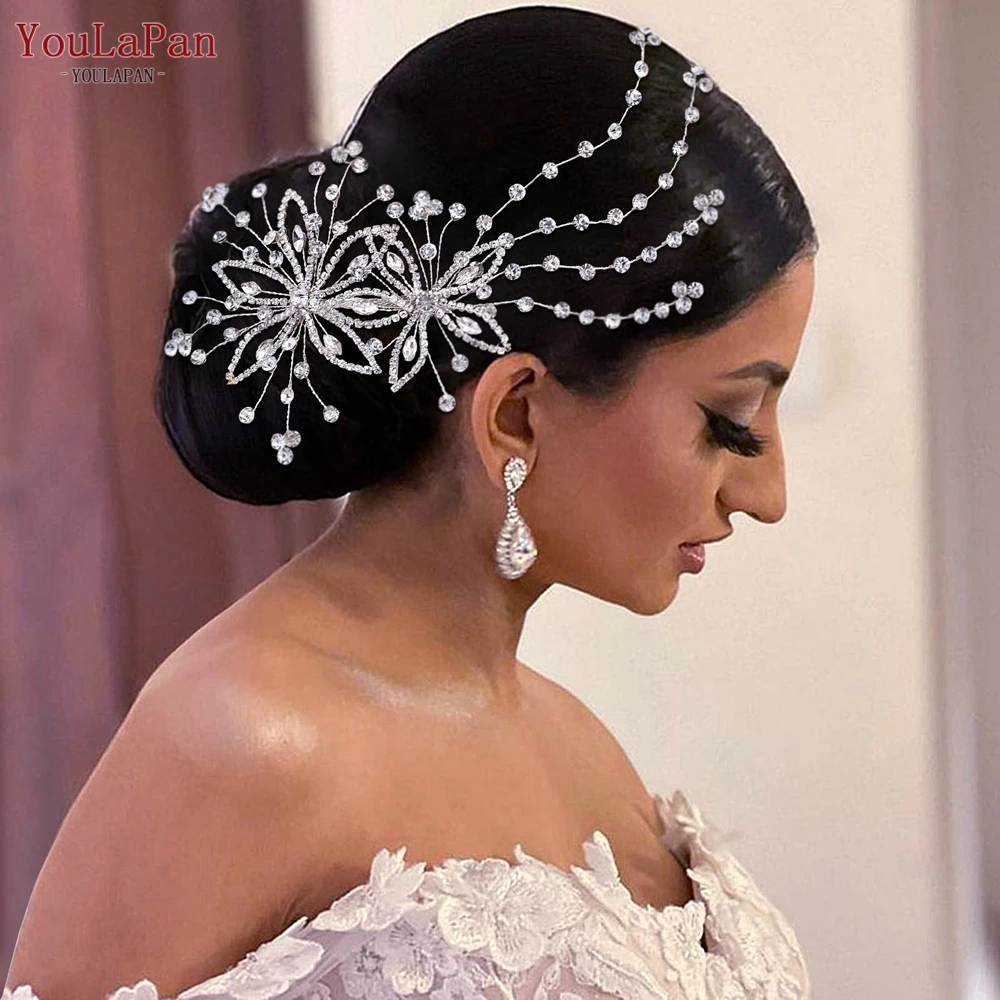 

YouLaPan Bridal Wedding Handmade Haircomb Exquisite Diamond Weaving Ladies Banquet Dancing Party Elegant Hair Accessories HP499