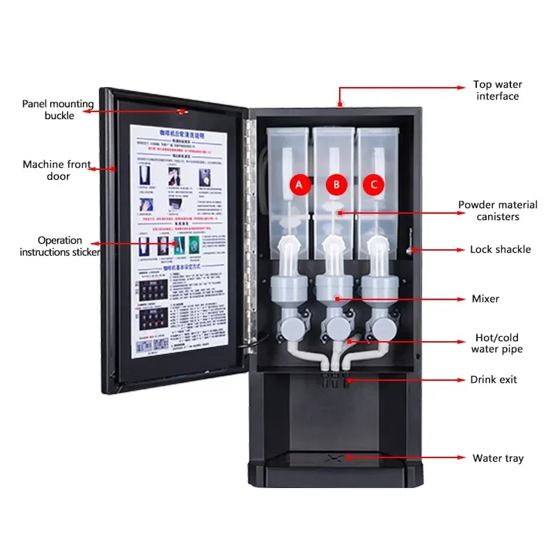 Freshly Brewed Smart Instant Automatic Tea Coffee Vending Machine