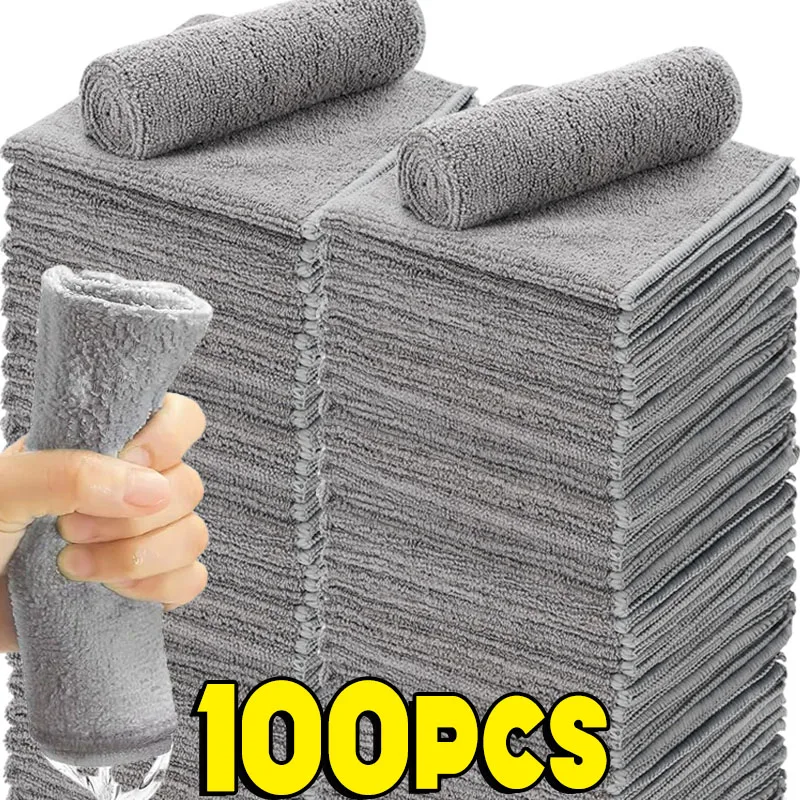 

Thicken Microfiber Cleaning Cloths Lint Free Microfiber Cleaning Towel Cloths Reusable Cleaning Towels Absorbent for Car Window