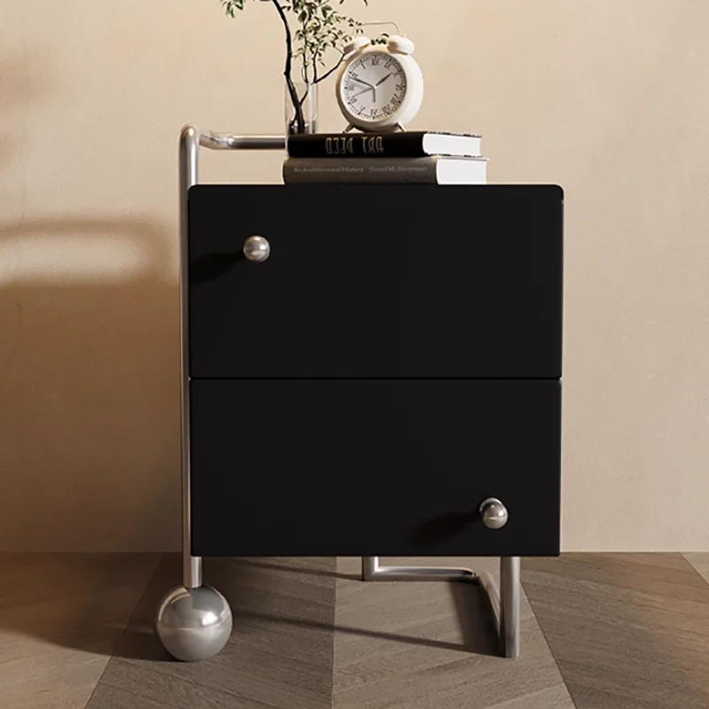 

Black Minimalist Nightstands Wooden Modern Unique Chic Nightstands Trendy Luxury Mesita De Noche Dormitorio Bauhaus Furniture