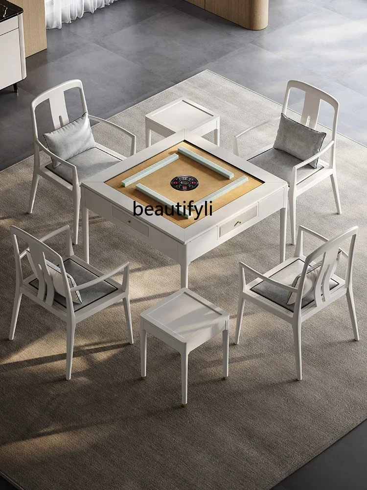 M178 A Dalbergia Hupeana Solid Wood Mahjong Machine Dining Table Dual-Use Plastic Products (Flower Pots) Bass Home