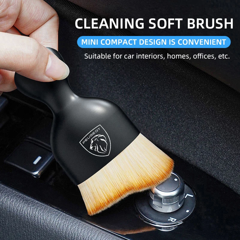 Car interior cleaning tool Center console steering wheel dust removal artifact brush for Peugeot 206 307 308 3008 207 208 407