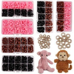 Set Safety Nose Eyes For Crochet Bear Dolls DIY Making Accessories Triangle Nose Plastic Eyes Hangmade Supplies