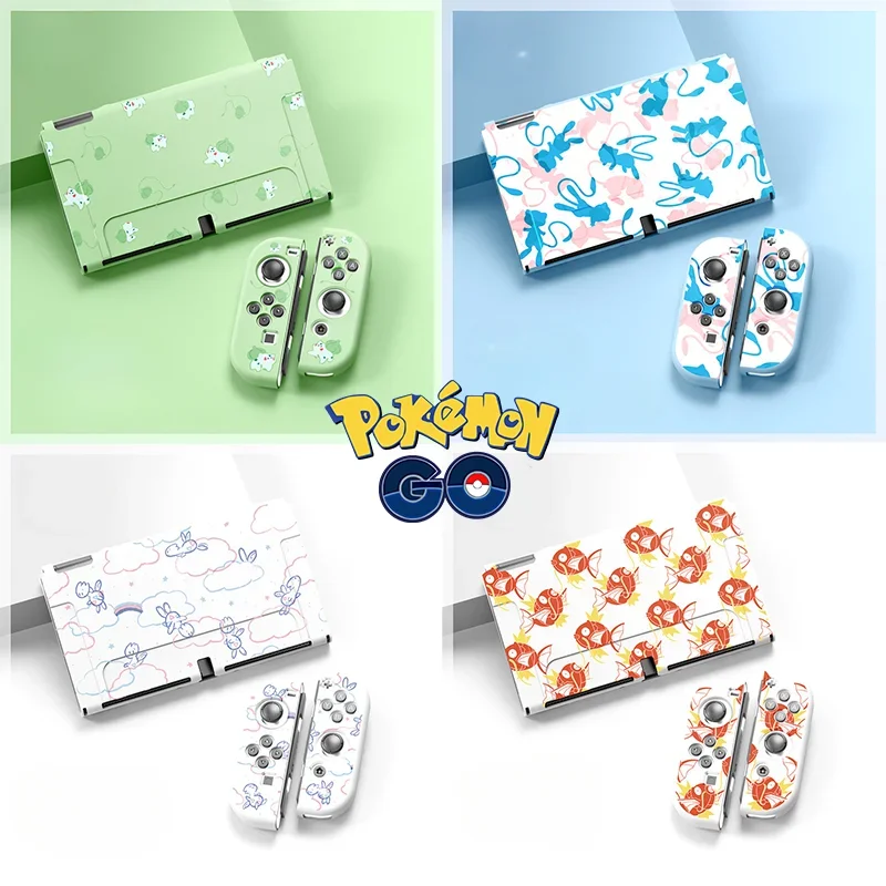 Pikachu Cartoon Switch Protective Case for Nintendo Switch Ns Oled Anime Figure Magikarp Togetic Game Console Accessories Cover