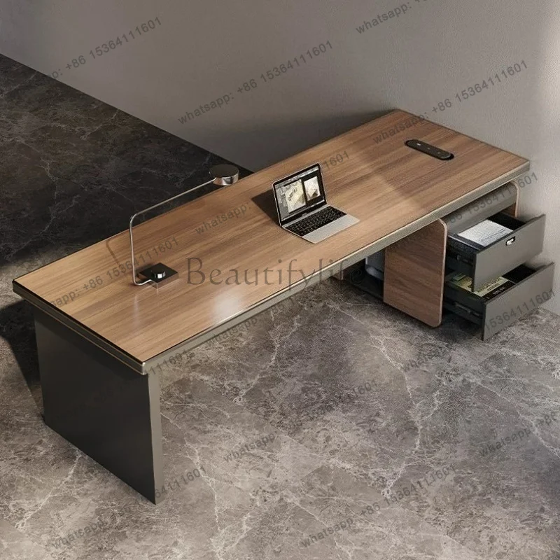 LJY Light luxury simple modern president desk tables supervisor manager office desks and workstations computer table furniture