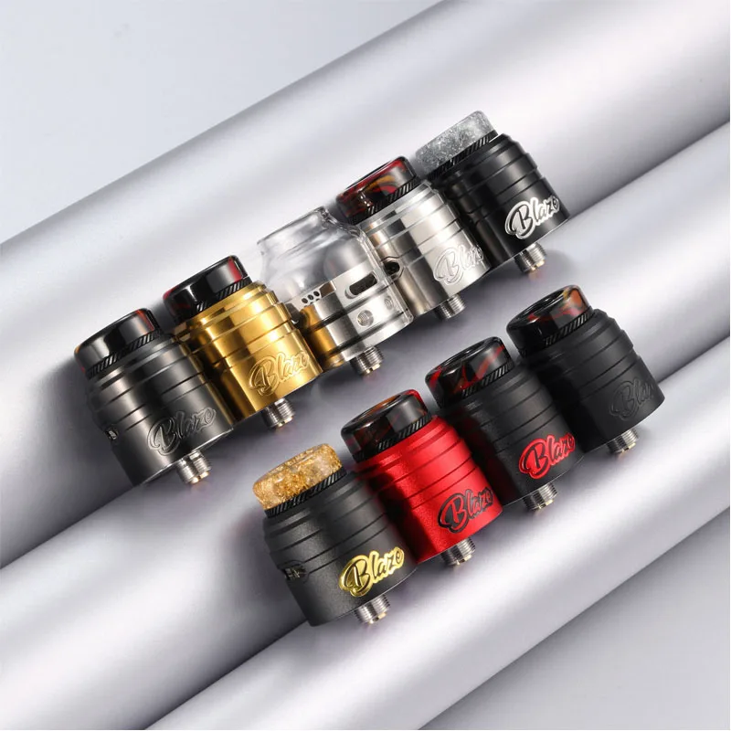 ThunderHead Creations-atomizador de tanque Blaze Solo RDA, 24mm, 810, punta de goteo, 2ml, cubierta de bobina única, VS Blaze RTA de Mike Vapes