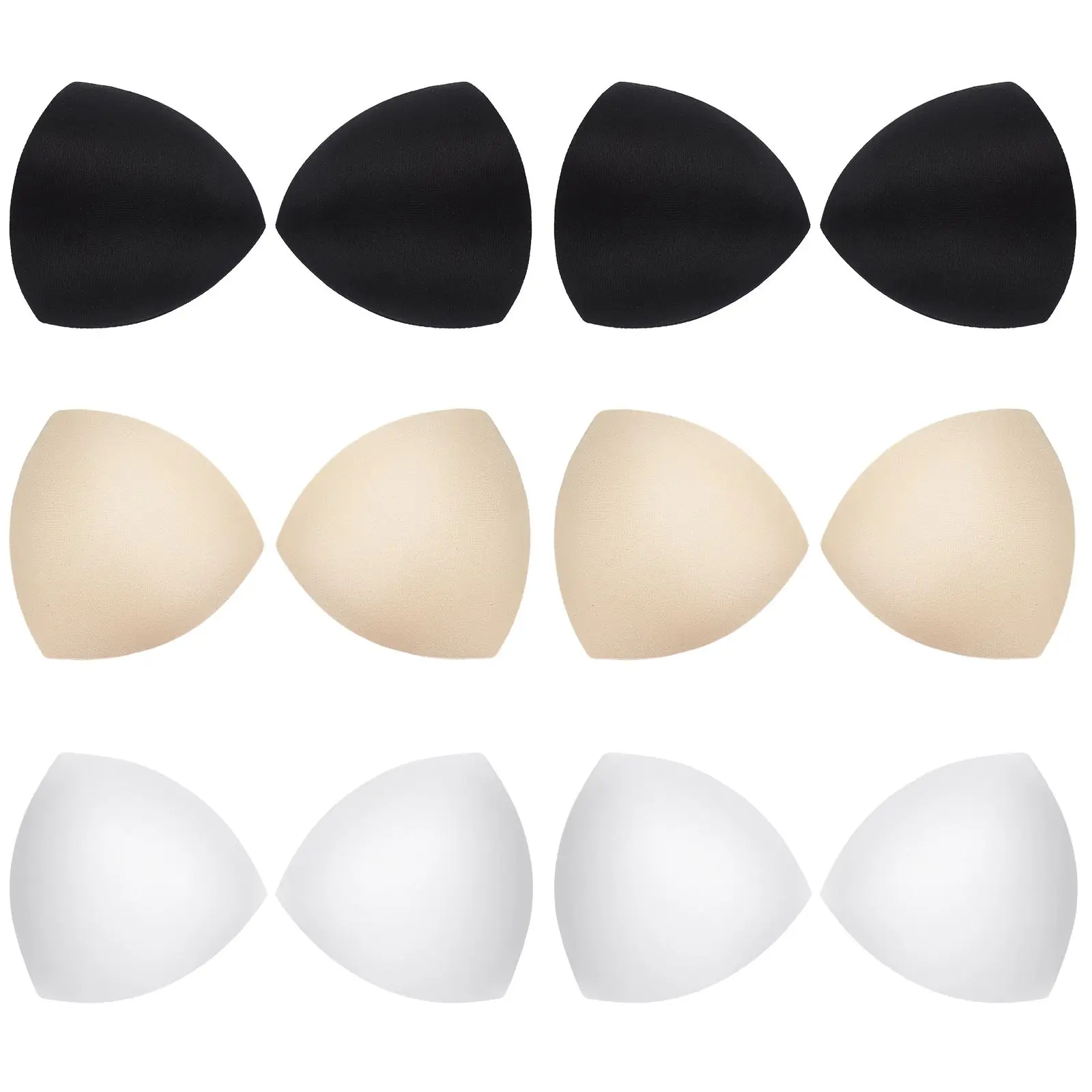 

6 Pairs Bra Cup Inserts Women Wireless Eco Comfortable Breathable Removable Bras Chest Enhancer Sports Yoga Swimwear Nursing