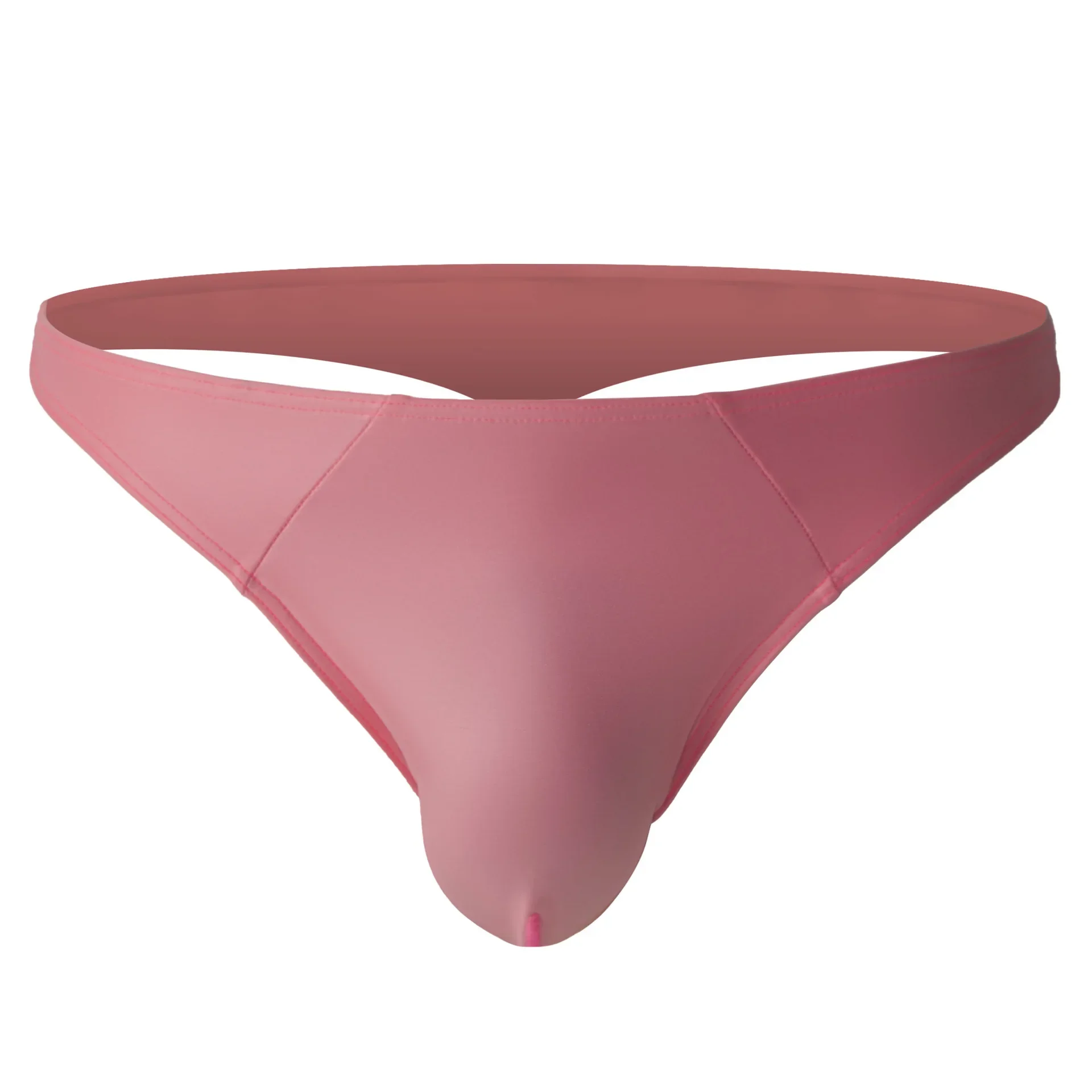 Men's Bulge Thong Gays Low Waist U Convex Pouch Faux Leather G-string Homme Sexy Bulge Enhancing Erotic Open Buttocks Underpants