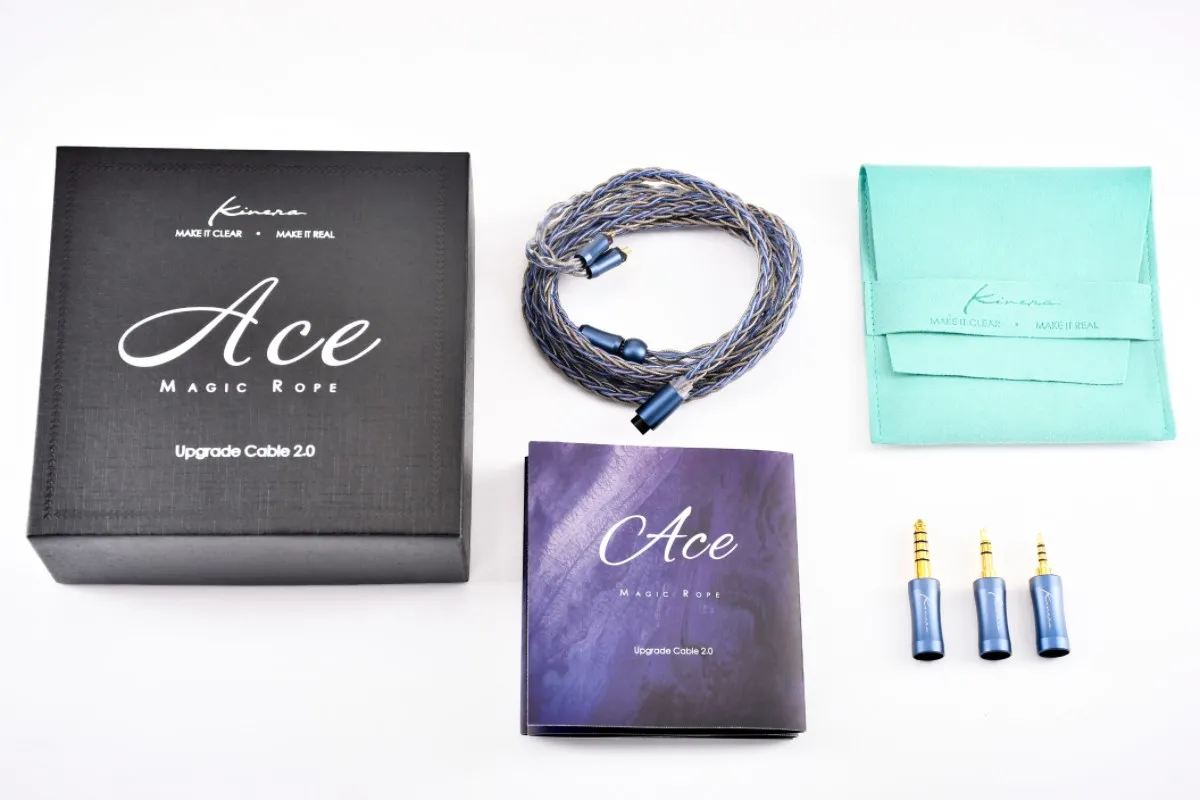 Kinera Ace 2.0 모듈식 업그레이드 이어폰 케이블(2.5mm + 3.5mm + 4.4mm) 3가지 유형의 프런트 엔드 플러그가 포함된 교체 가능한 플러그 디자인
