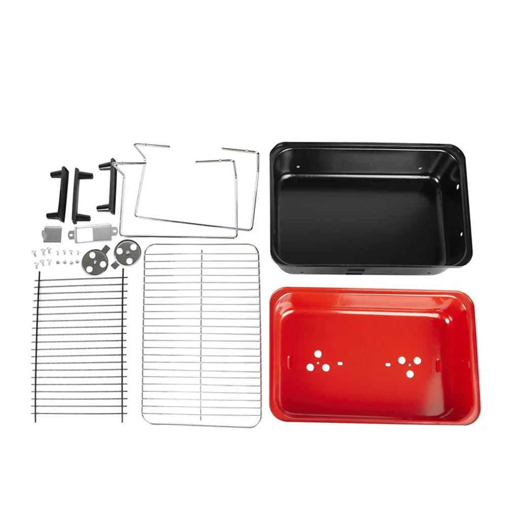 Portable BBQ Rack Portable Home  with Lid Folding Barbecue  Outdoor Metal