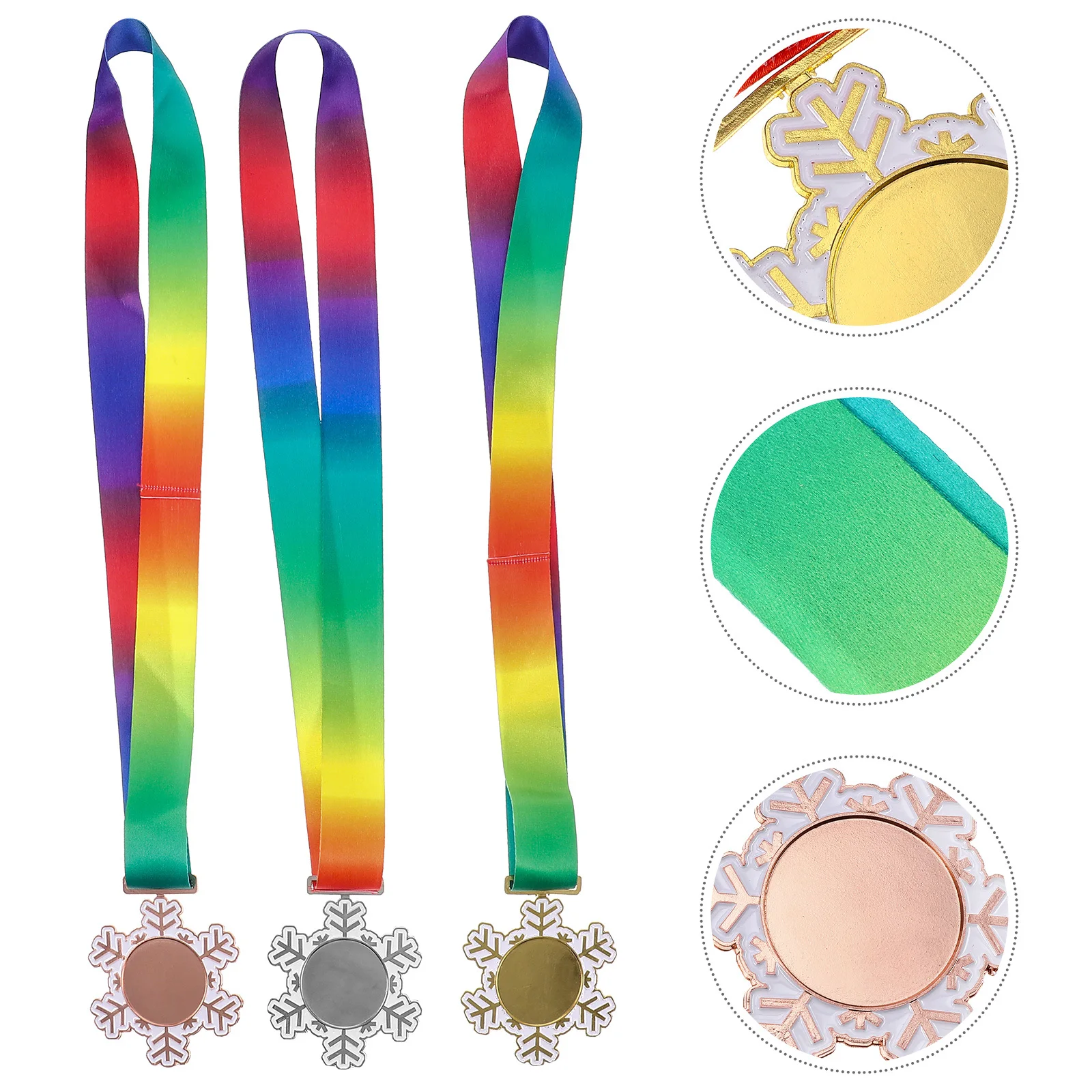 

3Pcs Award Medals Alloy Lightweight Cartoon Design Realistic Appearance Medals for Race School Events Medal