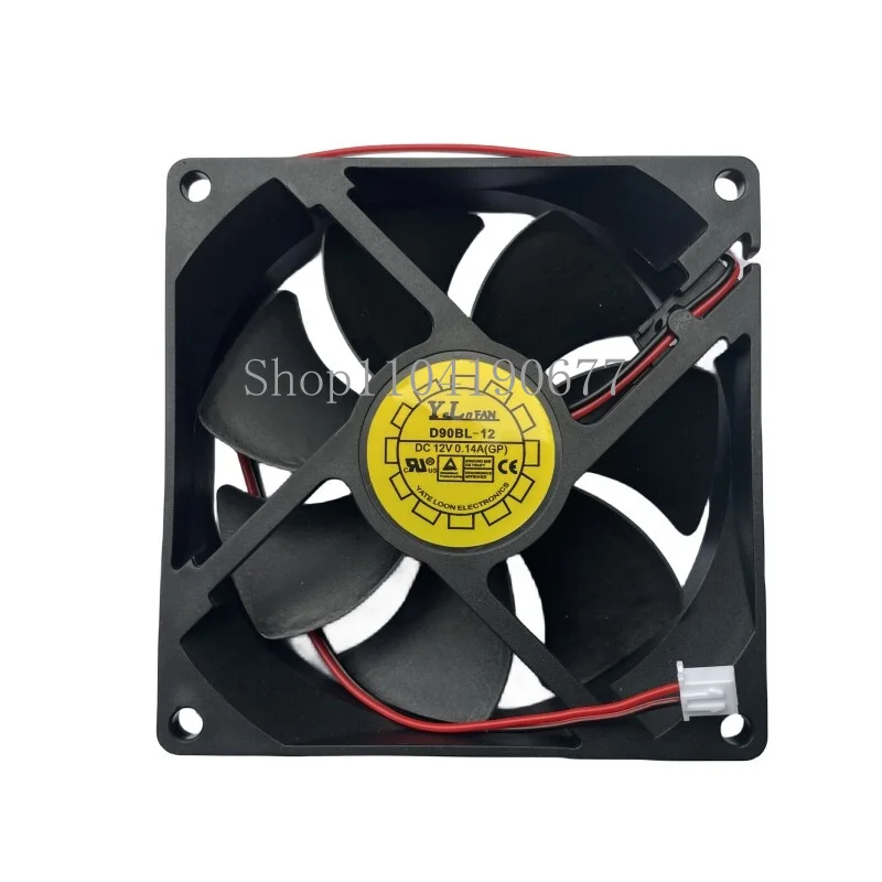 Brand for Yate Loon D90BL-12 DC 12V 0.14A 90x90x25mm 2-Wire Server Cooler Fan