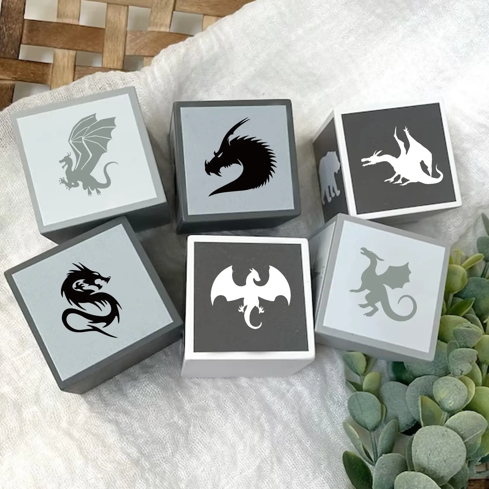 65 Pcs Dragon Stencils for Painting, Small Reusable Dragon Stencil Template DIY Craft Paint Stencils for Painting on Wood Wall