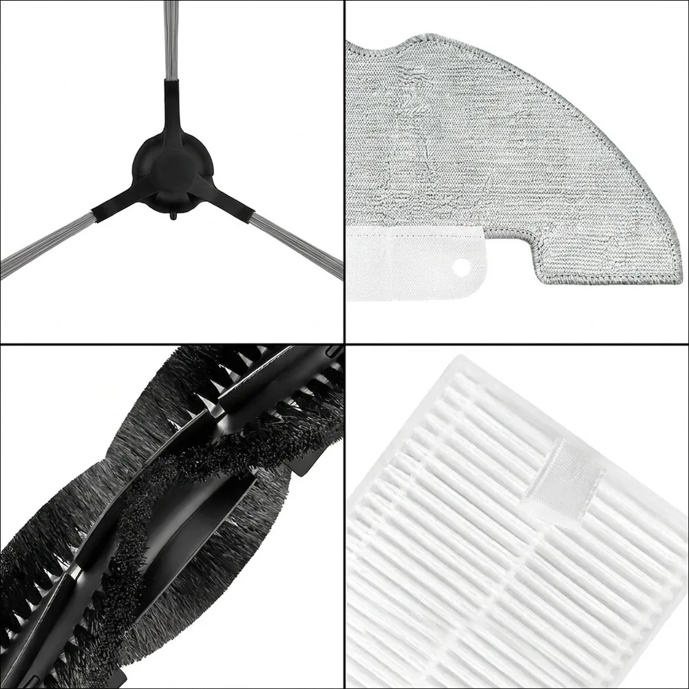 for Cleaning System Replacement Kit with Roller Brush Side Brushes Activated for Carbon Filters Dust Bags for Mop Cloths for
