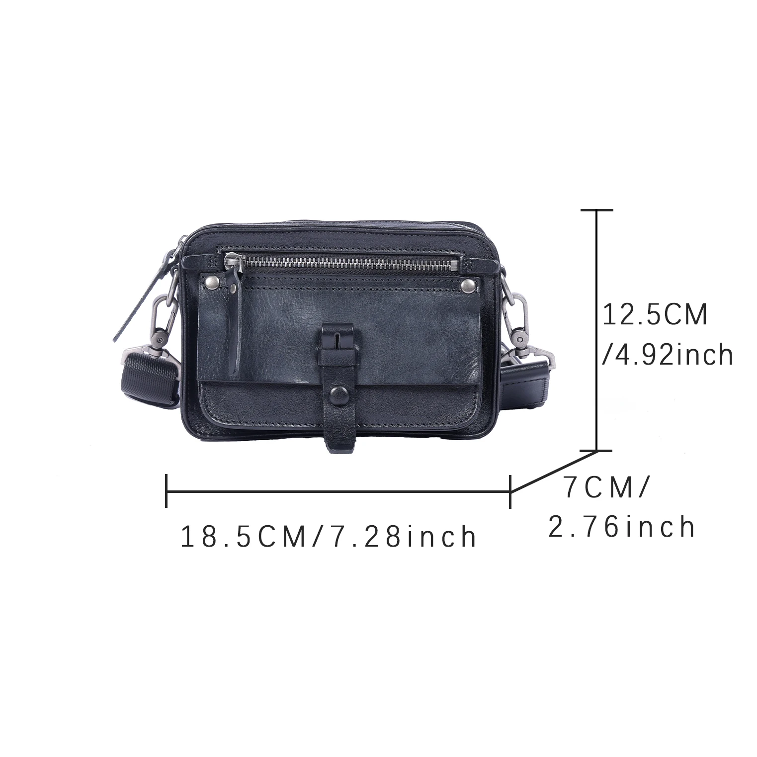 Vintage-Umhängetasche für Herren aus hochwertigem Rindsleder, modische Casual-Crossbody-Tasche, pflanzlich gegerbte Echtleder-Schultertasche – Detail 4