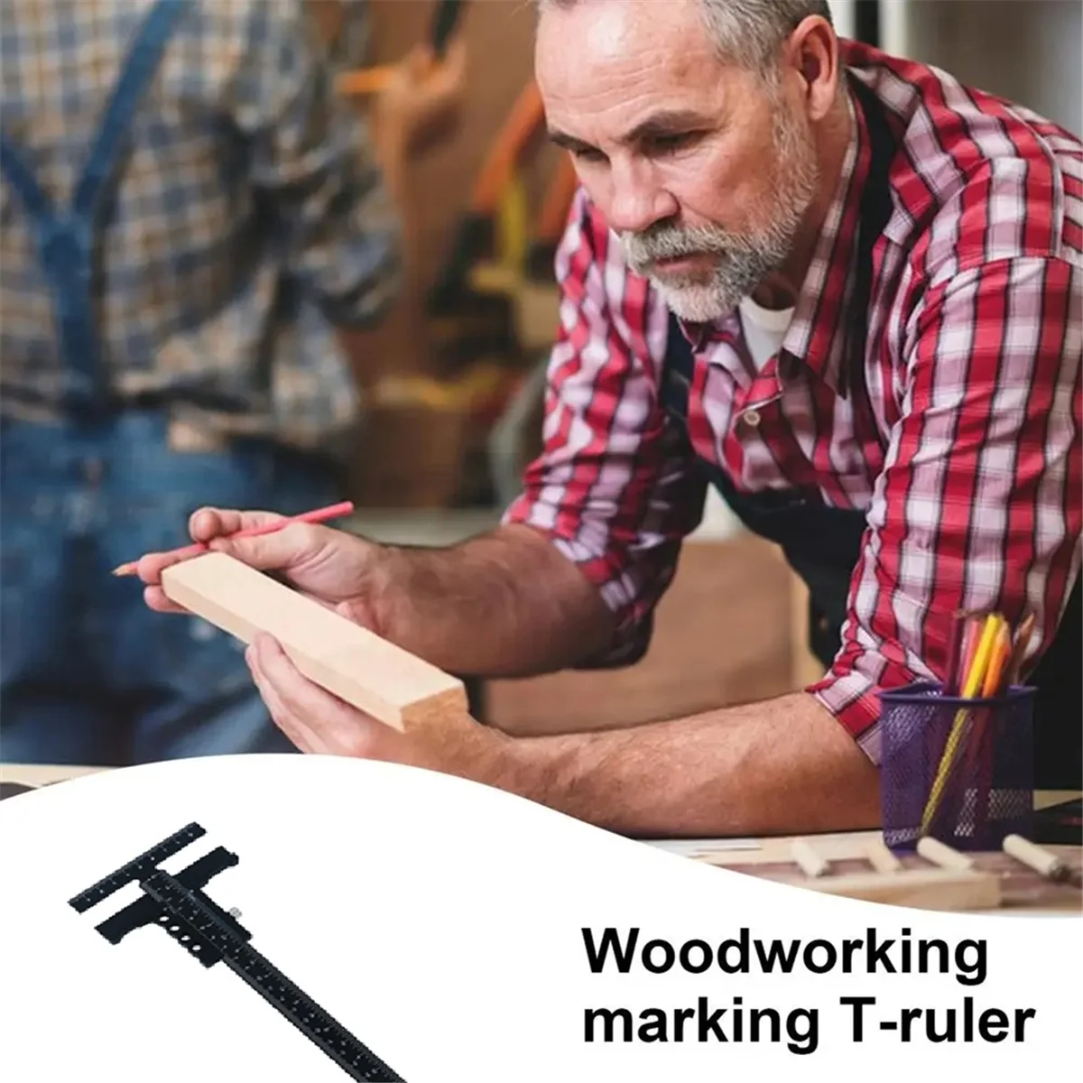 T Lineal Metall Schieber Lineal genaue Holzarbeiter Rand Lineal Winkel Messung Schreiber Werkzeug Holz bearbeitung praktische Tischlerei