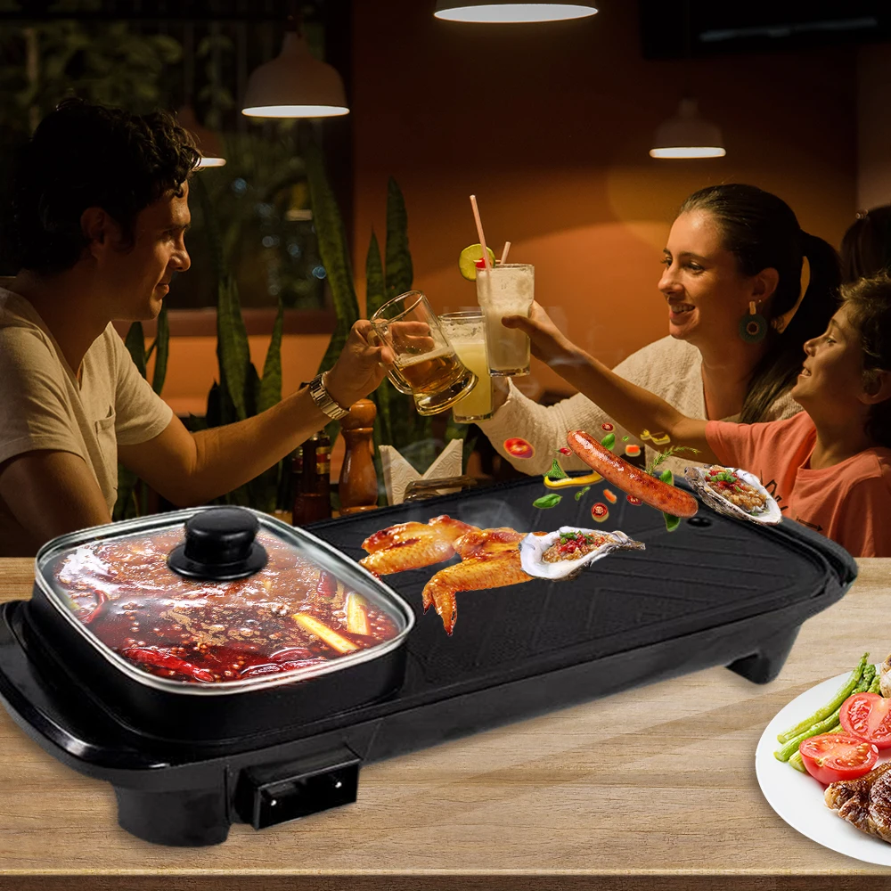 Hotpot and BBQ Grill Pan are high-quality barbecue racks for Korean smokeless electric grills