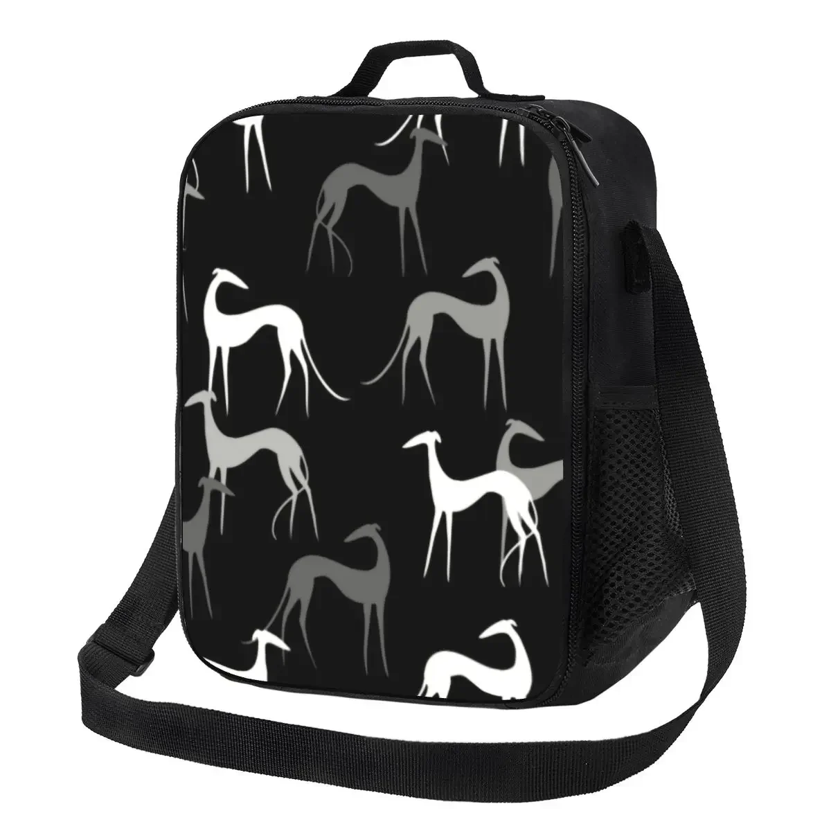 

Cute Sighthounds Insulated Lunch Bag for Work School Greyhound Whippet Dog Portable Thermal Cooler Lunch Box Women Kids