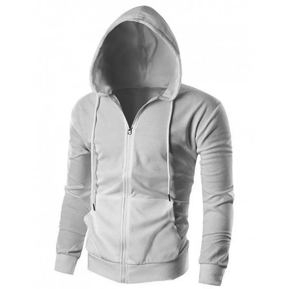 Men Hooded Jacket Stylish Men's Plush Mid Length Hoodie Coat with Warmth Comfort Versatility for Fall Winter Men Casual Jacket