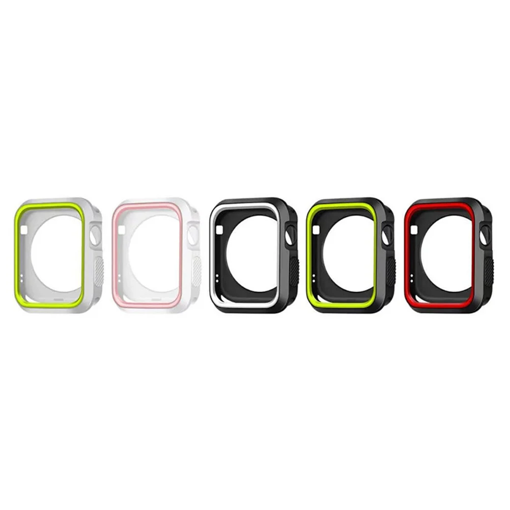 

Watch Case Shockproof Protective Cover Bright Mixed Color for 3 2 1 42mm Silicone Sport Protective Frame Case