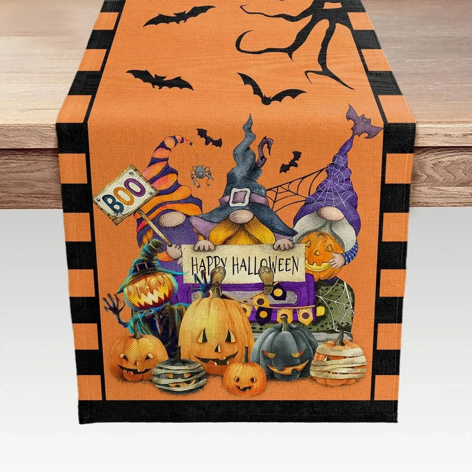 

Богемный стиль Хэллоуин гном тыква кухонный стол флаг вечерние украшения стол дорожка комод шарф украшение прочный