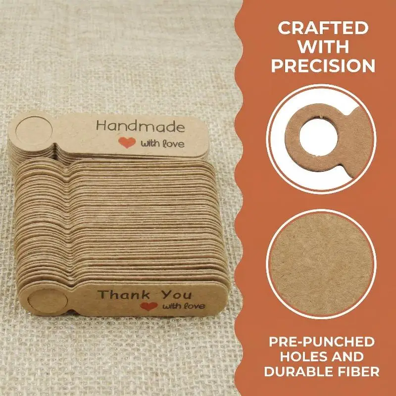 100pcs/lot Price Tags Kraft Paper Lables For DIY Jewelry Retail Price Tags