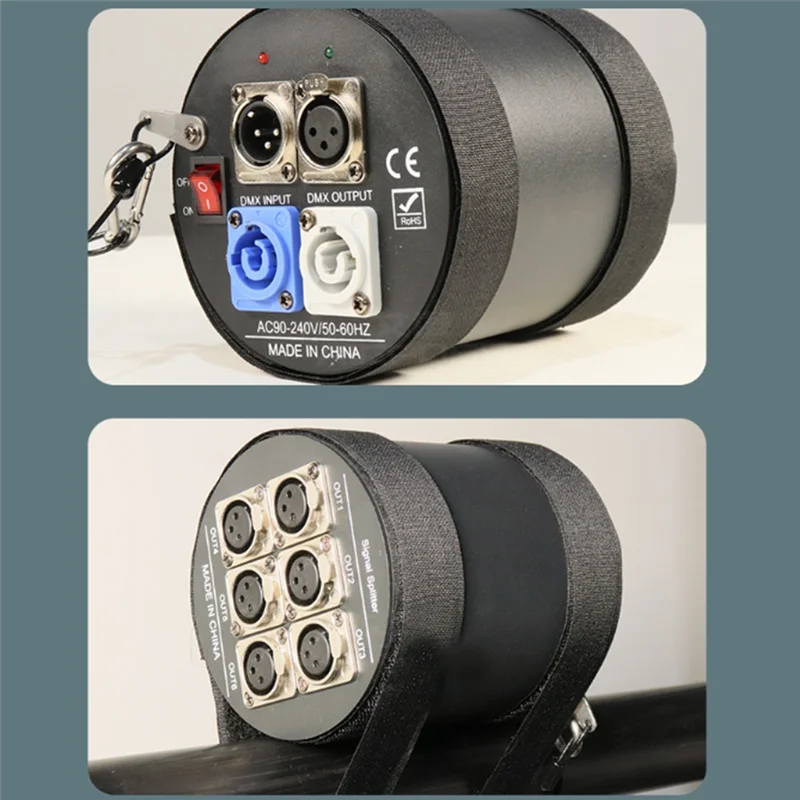 ABUL-For DMX512 標準信号アンプ 6 チャンネル出力スプリッター DJ ディスコ舞台照明制御用