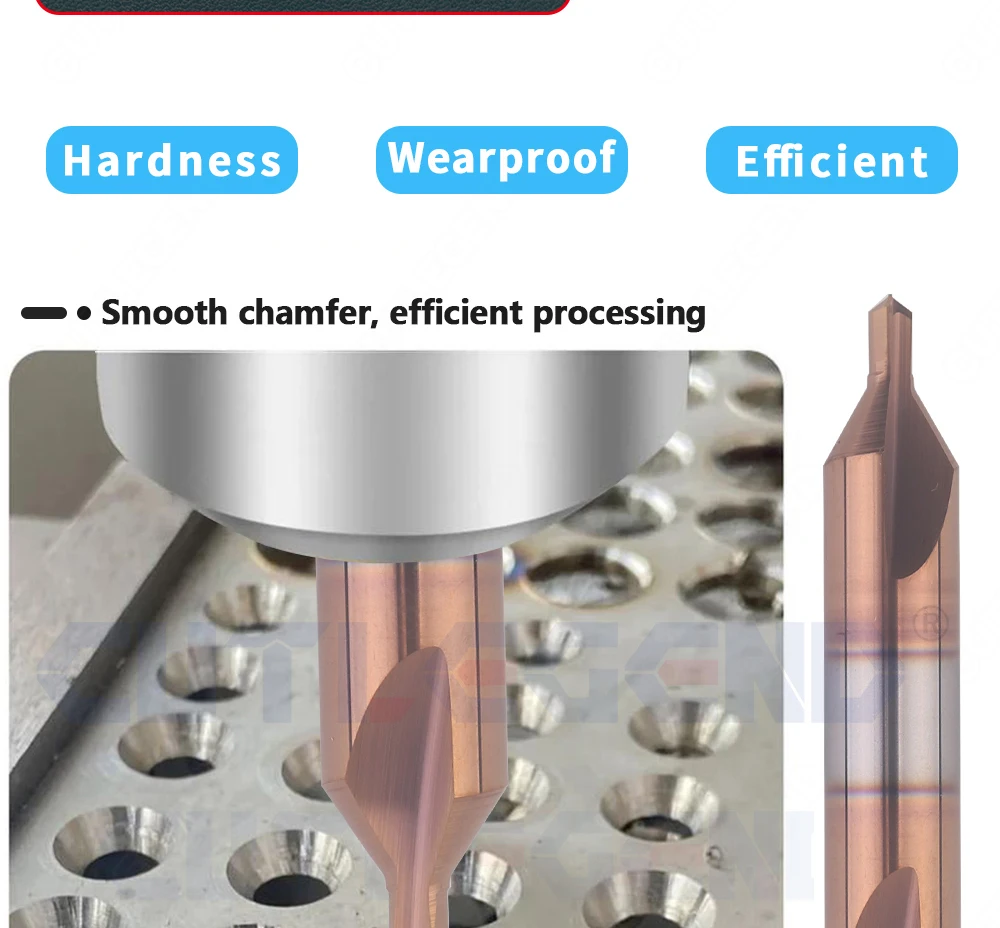HRC60 Wolframstahl-Zentrierbohrer 60 Grad Hartmetall-Punktbohrer Typ A 0,5 1 2,0 3 4 5 6 8 Doppelkopf-Metallbohrer CNC-Werkzeuge – Detail 3
