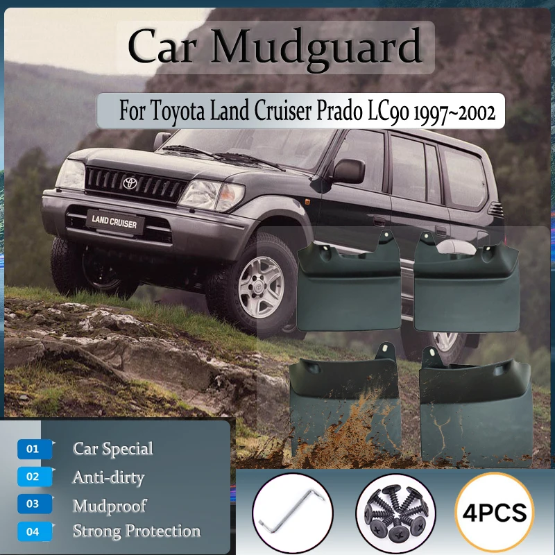 

Car Mud Guards For Toyota Land Cruiser Prado LC90 FZJ90 90 1997~2002 Dustproof Mudguard Fender Mudflapds Stying Auto Accessories