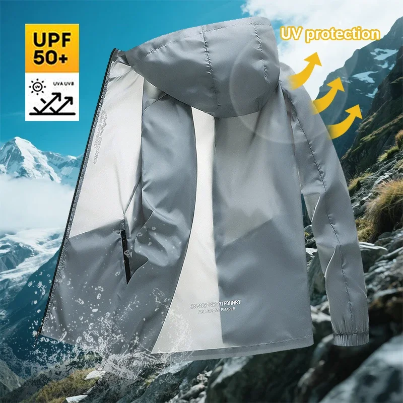 

Hiking Jackets Men's Summer Sun Protection Coat Ultra-Light Thin Skin-Friendly Breathable UV Proof Fishing Indoor Sunscreen Coat