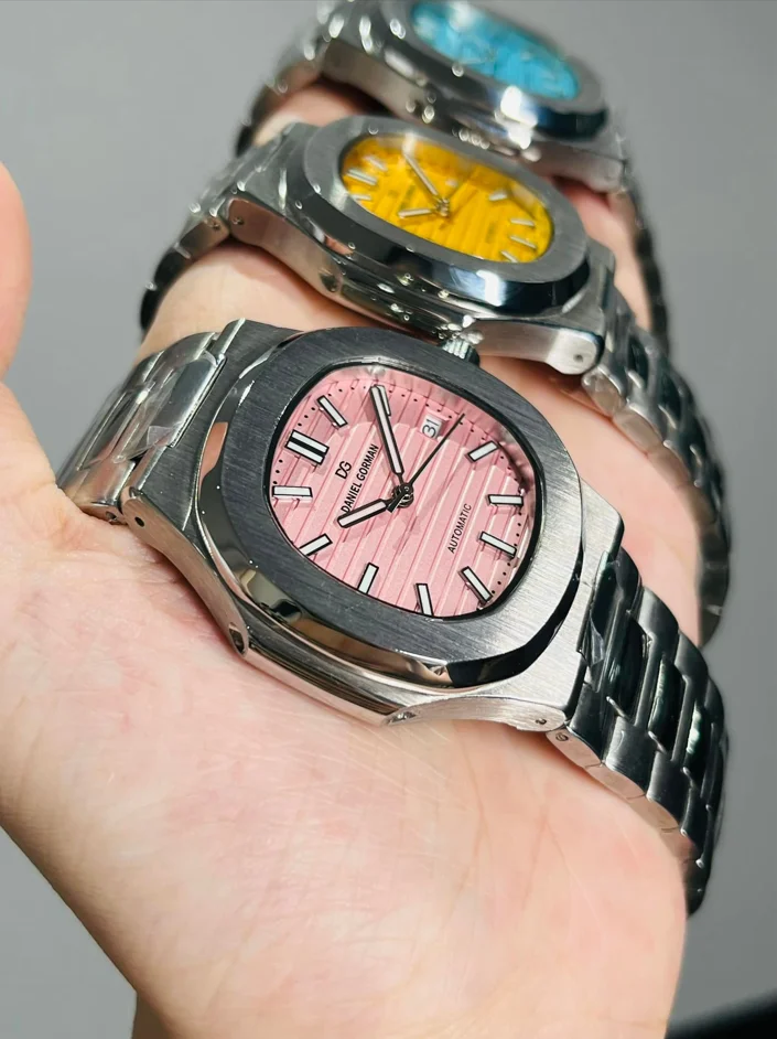 DG8008 Tiffany Blue Automatic Watch Mechanical Movement Stainless Steel 50M Water Resistant Top Brand Dress Watch