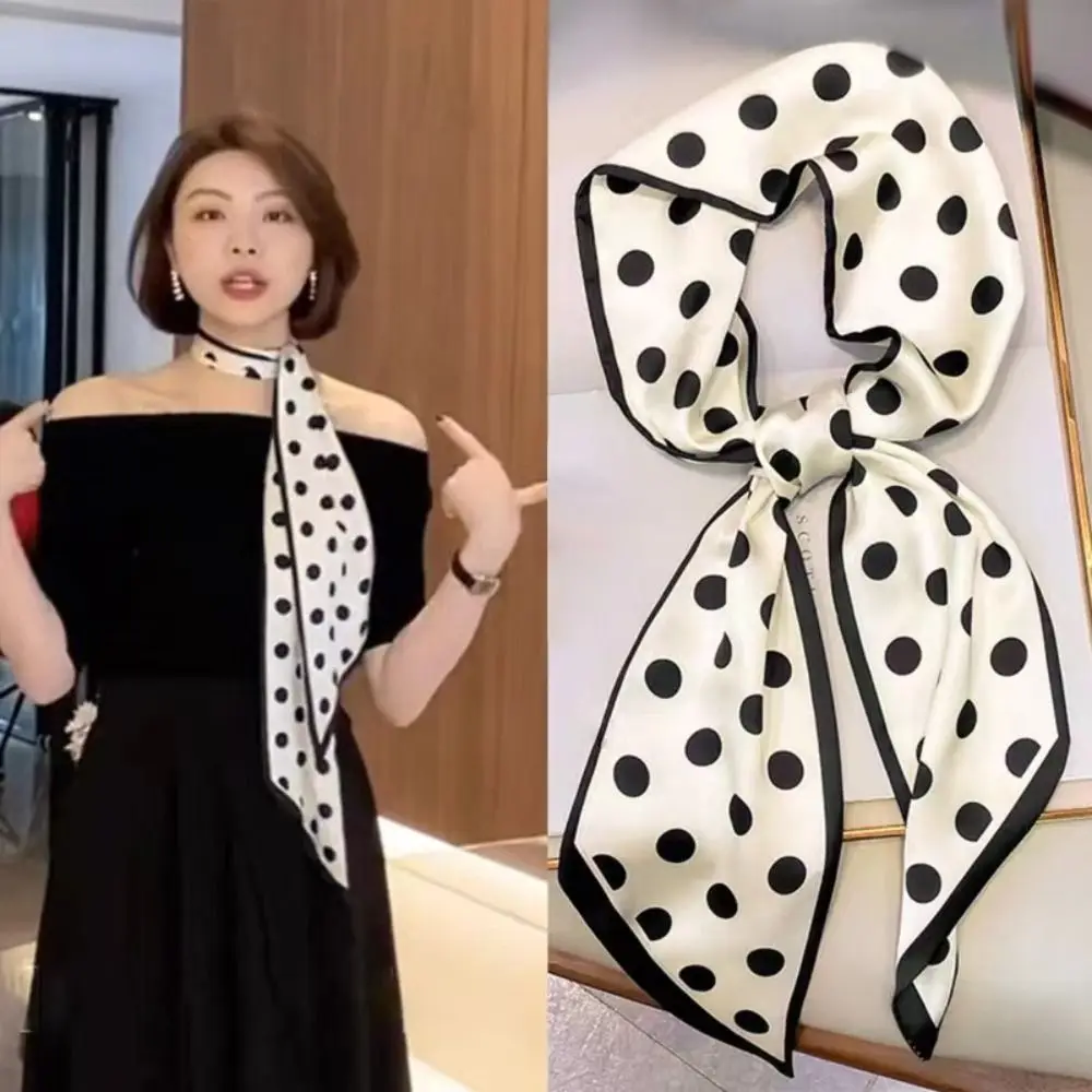 Miękka satynowa apaszka do włosów, długa cienka wstążka do włosów, pasek do talii, wstążka do torebki, foulard, chusta na szyję