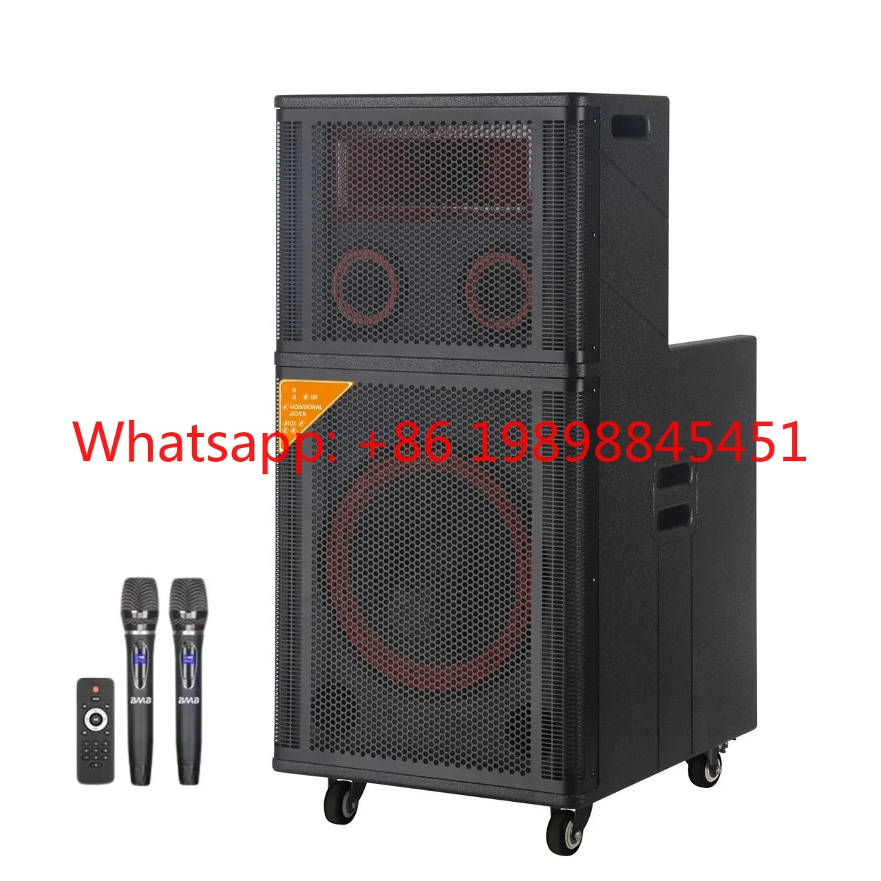 Sistema de Sonido con Pantalla de 15 Pulgadas, Sistema de Sonido para Exteriores de Alta Calidad, Altavoces Activos Line Array de 12 Pulgadas, Inalámbrico