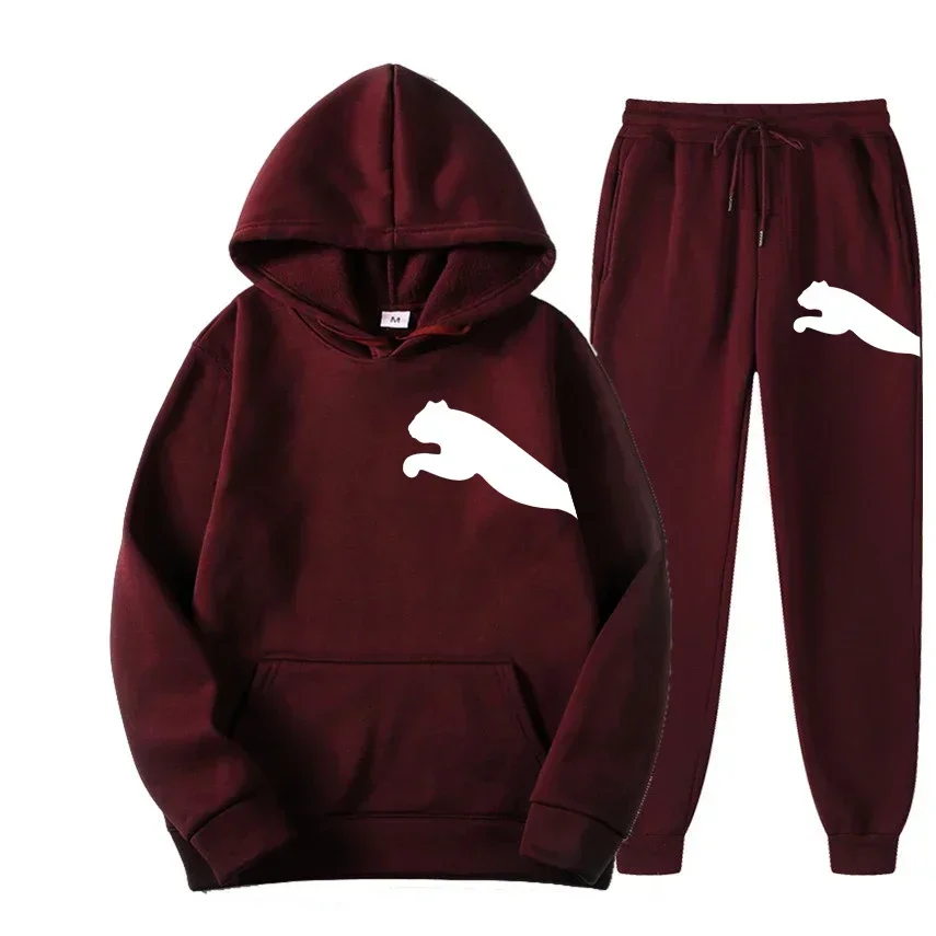 

2025 Unisex Casual Trendy Knitted Sweater Set, Outdoor Sports Printed Pattern Knitted Sweater Two-piece Set, Size S-3XL