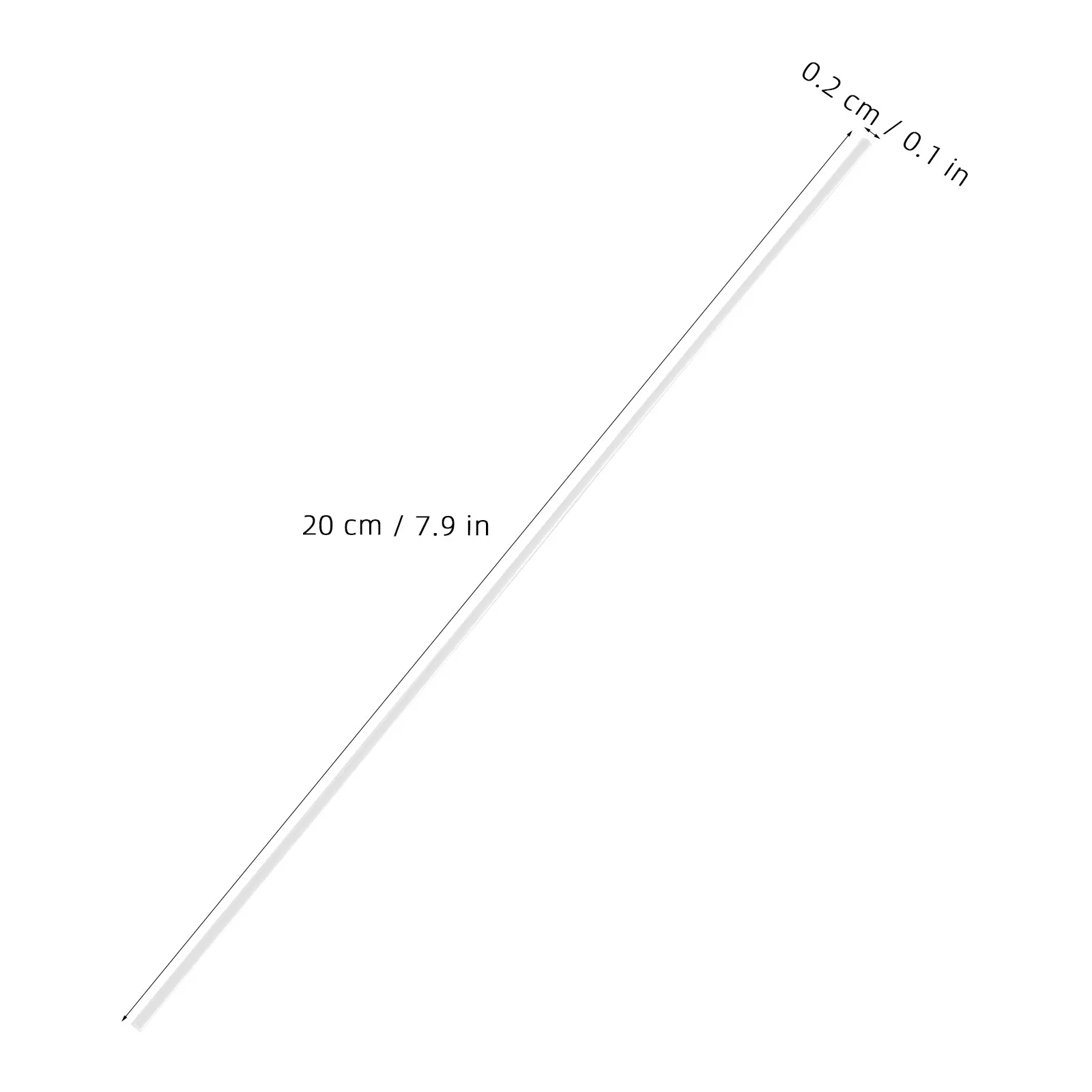 60Pcs Clear Acrylic Rods for Crafts Support Sturdy Transparent Round Plastic Sticks for DIY Cake Toppers Photo Props