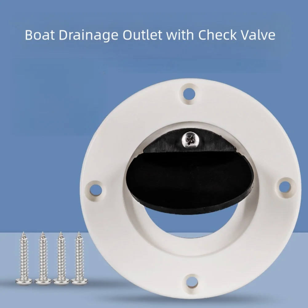 Boating Experience Marine Drain Outlet Check Valve Check Valve For Boats One-way Valve 71.3MM Easy Installation For Kayak